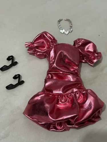 Fashion pack roupas boneca barbie vestido deluxe style raro #6 negra colector