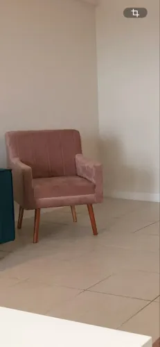 Poltrona de veludo rosa