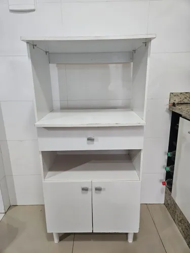 ARMÁRIO DE COZINHA COM SUPORTE DE FORNO E MICROONDAS
