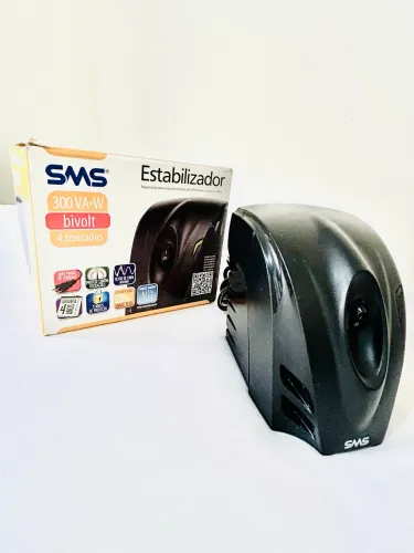 Estabilizador de Energia SMS 300VA 300W - Bivolt Ent: 115/ 220V Saída: 115V 4 Tomadas