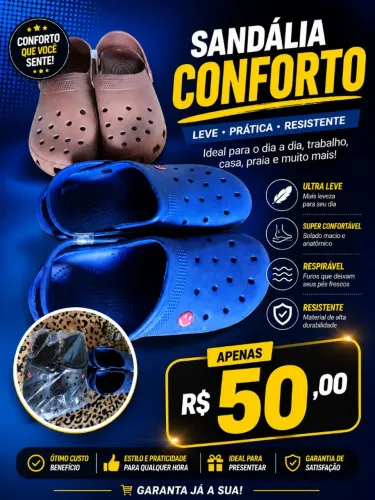 Sandália crocs, babuche 