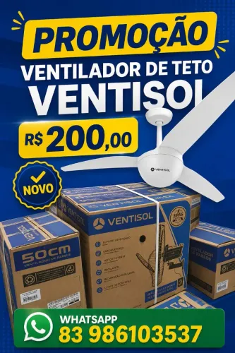 VENTILADOR DE TETO VENTISOL NOVO