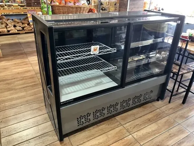 VITRINE DUPLA ESTUFA E CONFEITARIA 1.50MT POLAR - NOVA