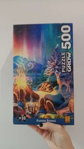 Quebra Cabeça grow 500 pçs Aurora Boreal