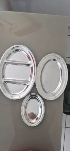 Kit de 03 bandejas inox