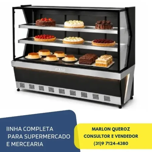 Balcão para Bolos e Tortas 1,5M Polar Novo