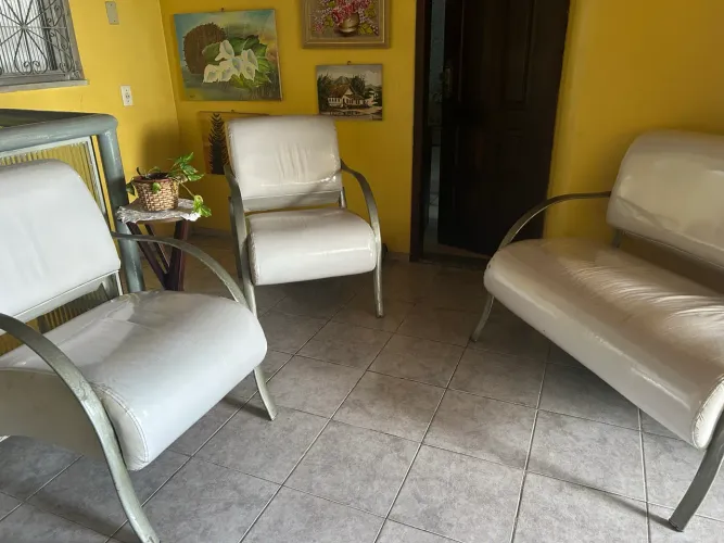 Conjunto de sofá de courino