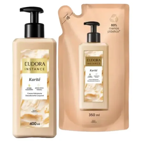Creme hidratante Karité + Refil Eudora