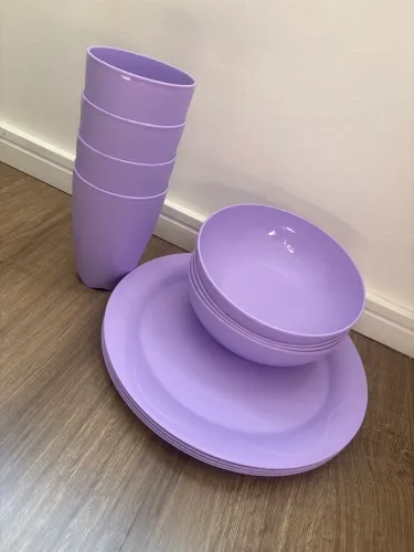 Conjunto Tupperware Florença Prato + Bows + Copo 12 peças