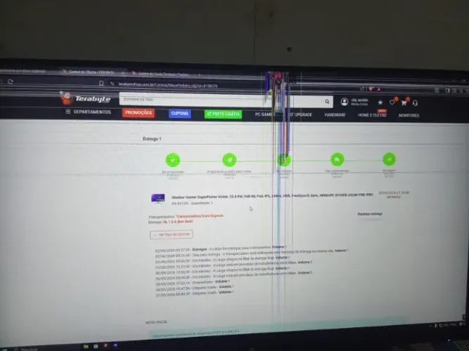 Vendo monitor 240hz com problema na tela