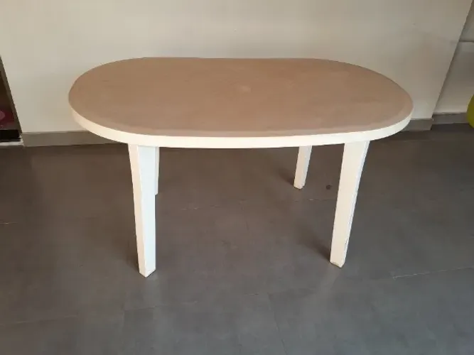 Mesa oval de plástico festa evento área