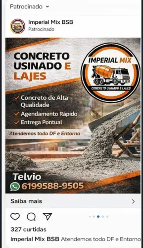 Concreto usinado e lajes DF e entorno