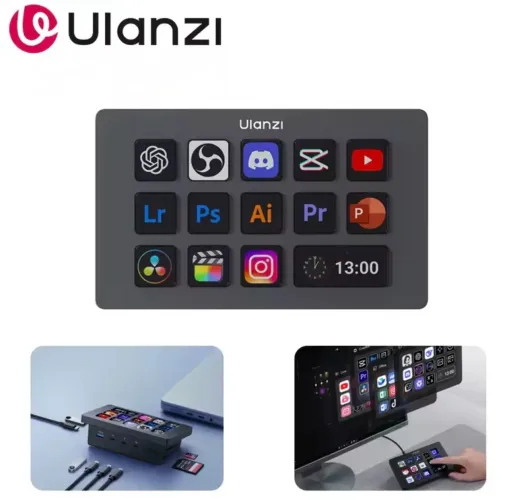 ULANZI Teclado de atalho D200H 7 em 1