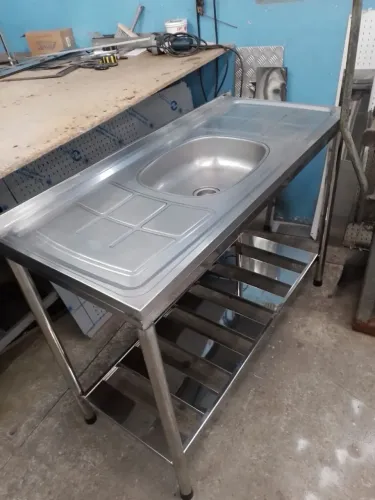 Pia de inox 120x50x90