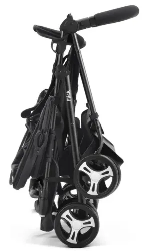 Carrinho De Passeio P/ Bebê Flick Até 15kgs Preto Multikids