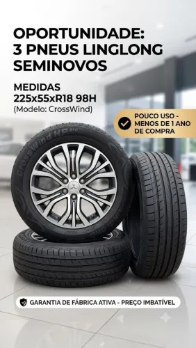 Pneus LingLong 225/55R18 CrossWind - Seminovos e Prontos para Rodar!