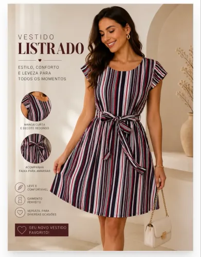 Vestido listrado
