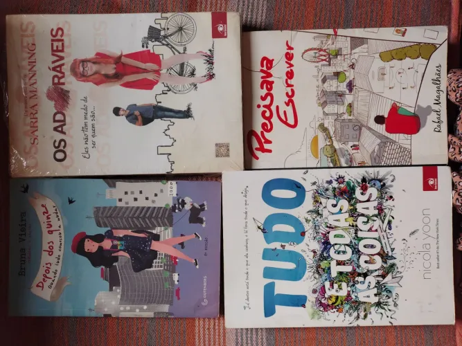 Livros para doação.