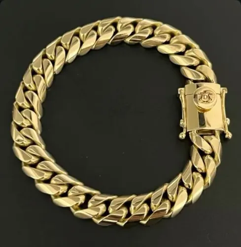 Pulseira Cuban Link Em Ouro 18k 750