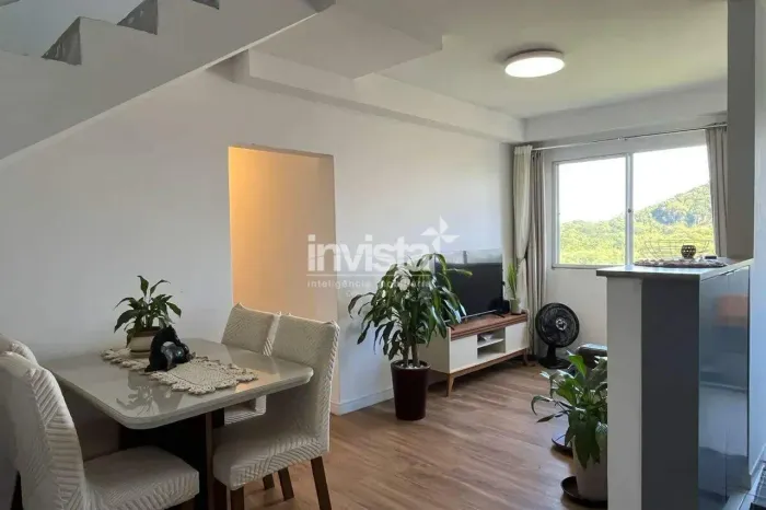 Cobertura Residencial para Aluguel em Santos (Morro Nova Cintra) | 3 Quartos, Vista Mar e