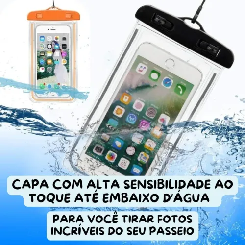 Capa Impermeável Para Celular De Até 6,5 Polegadas três cores Bolsa Prova D'Água<br>kapbom