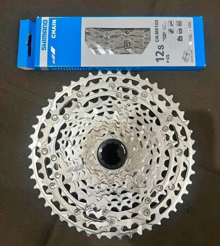 Cassete mais corrente shimano 12v micro spline