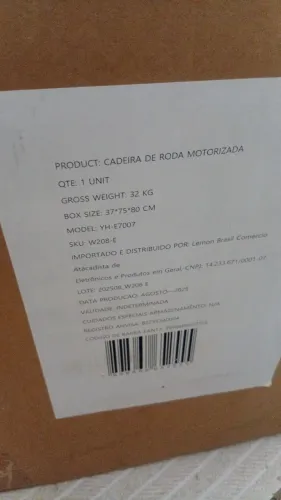 Cadeira de roda elétrica nova