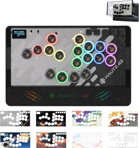 Controle Arcade Haute42 Fightstick Magnético C-AT