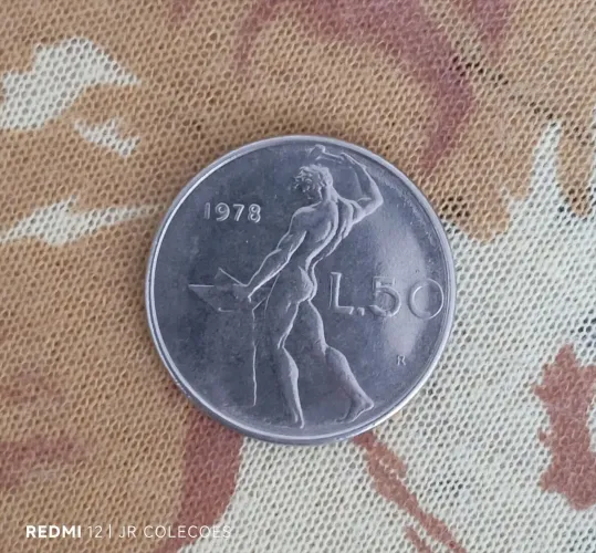 Moeda italiana 50 liras 1978