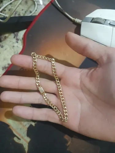 Pulseira banhada a ouro 20cm