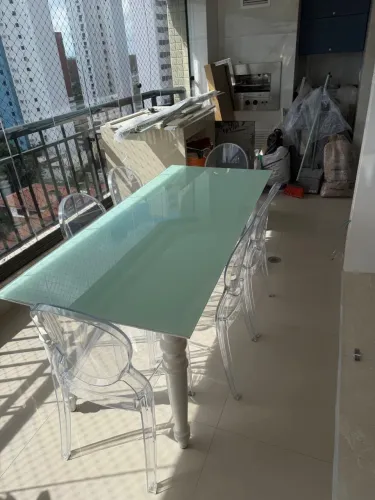 Mesa de vidro 6 lugares