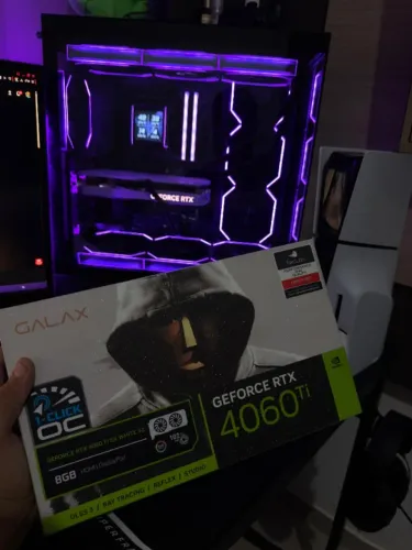 Placa de Vídeo GALAX GeForce RTX 4060 Ti White