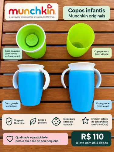 Kit Copos Munchkin 360° Originais