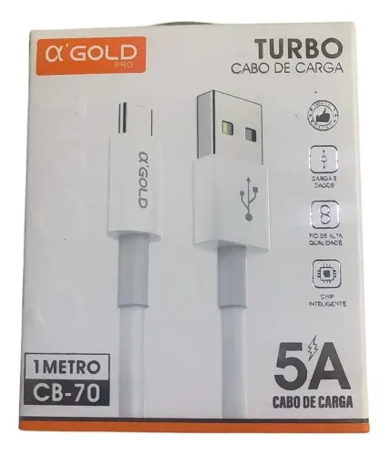 Cabo Tipo C Turbo 1 Metro Carregamento Rapido