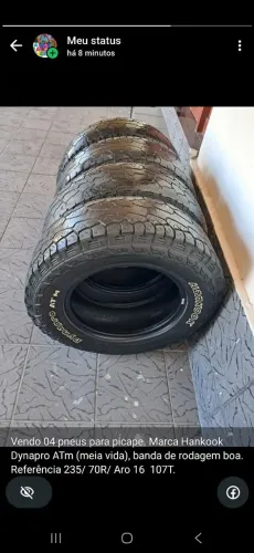 Pneus para estepe 70R / Aro 16