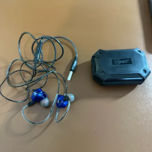 Fone KZ In-Ear/IEM Azul com Estojo - Fone de Retorno