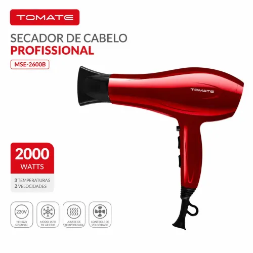 Secador Profissional Tomate 2000W MSE-2600B