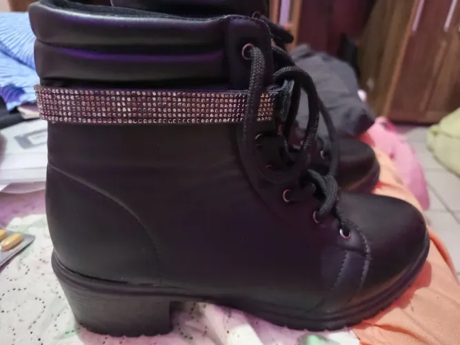 Bota Coturno Feminino Stessy preta