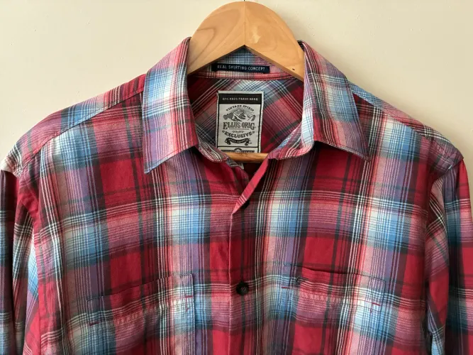 camisa ellus xadrez flanela p
