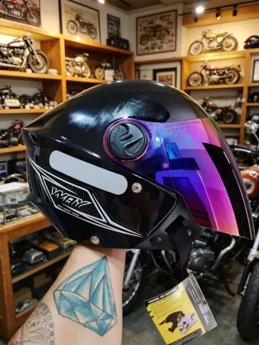 Capacete aberto com viseira eridiun