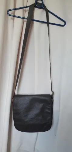 Bolsa transversal couro legítimo masculina 