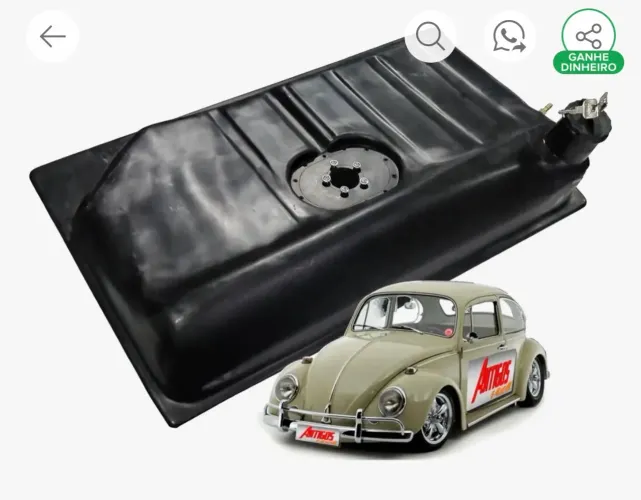 Tanque em plástico para Fusca