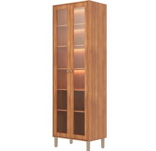 Cristaleira com Led e 2 Portas em Vidro Reflecta p5