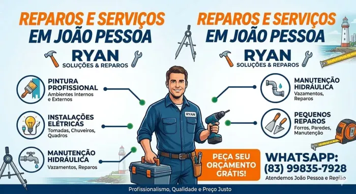 Gesseiro, Pintor e Eletricista em João Pessoa - Reparos Rápidos! ?