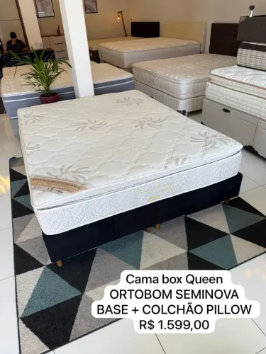 Cama box Queen size ORTOBOM SEMINOVA TOP - ENTREGO
