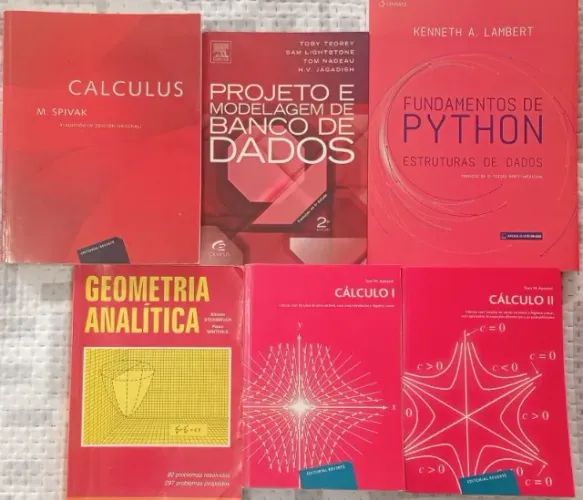 Livros de Matemática, física e computação