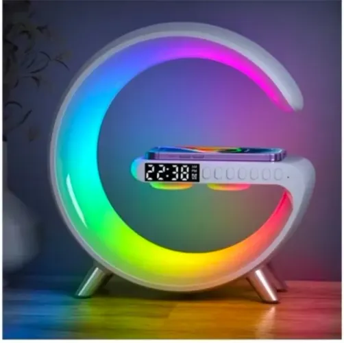 G-Speaker Smart Station Mini - Luminária Bluetooth Inteligente Carregador Sem Fio Alarme L