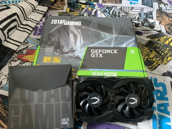 Placa de Vídeo Zotac GTX 1660 Super 6 GB - Usada com caixa