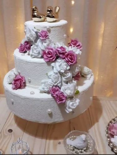  decoração casamento + bolo de biscuit 