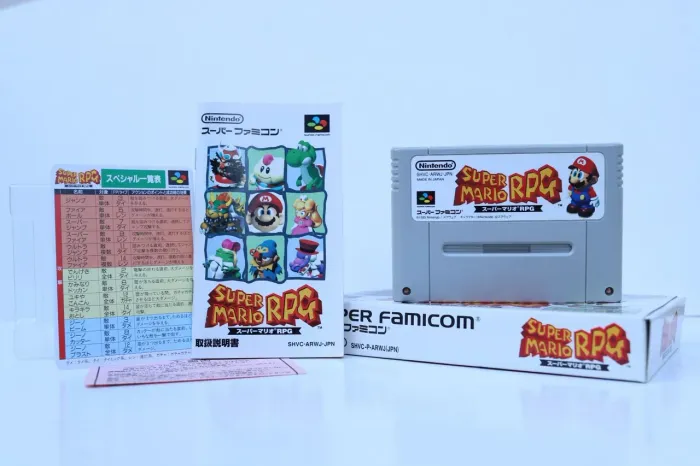 Super Mario RPG cib Japan completo em ótimo estado SNES famicom